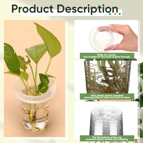 Plastic Plant Propagation Vase for Indoor Decor, 3.94'' view 5