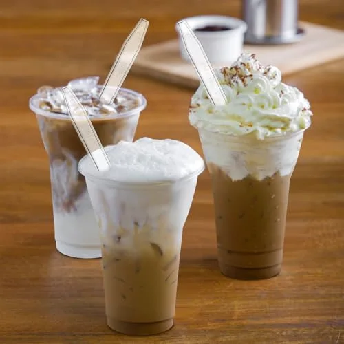 Root Beer Float Cups Plastic Parfait Cups with Dessert Spoons Disposable Milkshake Glasses Crystal Sundae Mugs for Yogurt Ice Cream Soda Party Drinks ( Spoon) view 7