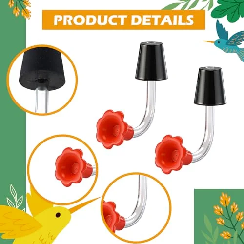 Hummingbird Feeder Parts Replacement for Wine Bottle view 3