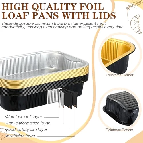 Heavy Duty Aluminum Foil Pans with Lids 9x13 view 8