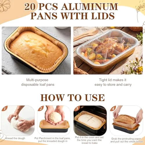 Heavy Duty Aluminum Foil Pans with Lids 9x13 view 10