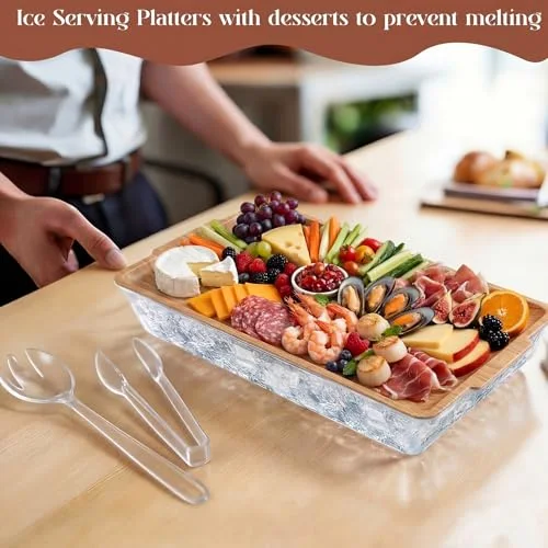 16" x 9" Chilled Serving Tray for Parties view 4