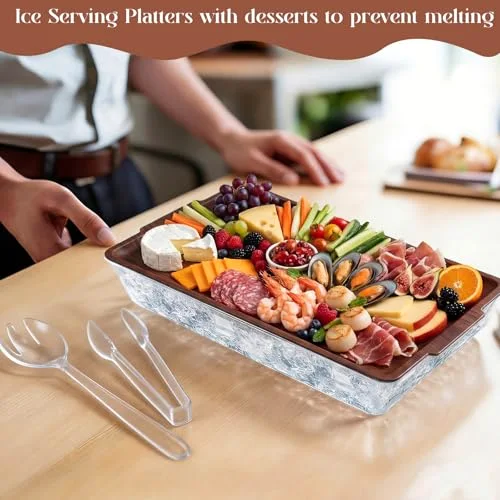 16" x 9" Chilled Serving Tray for Parties view 9