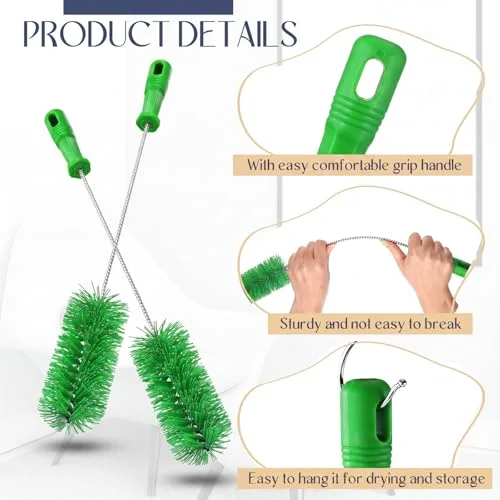 Drain Brush Pipe Cleaning Tube Brushes Plastic Shower Pipe Flexible Cleaning Tool (,19.7 x) view 3