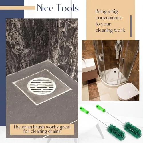 Drain Brush Pipe Cleaning Tube Brushes Plastic Shower Pipe Flexible Cleaning Tool (,19.7 x) view 5
