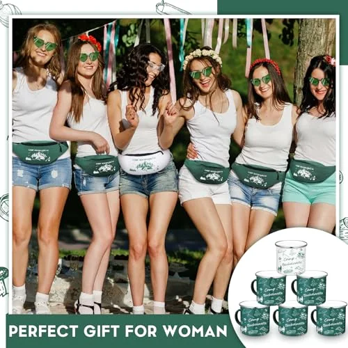 Camp Bachelorette Decorations Enamel Mugs Portable Smooth Rim Enamel Mug for Bridesmaids Bridal Wedding Gifts Friend Bachelorette Gift Party (Classical) view 5
