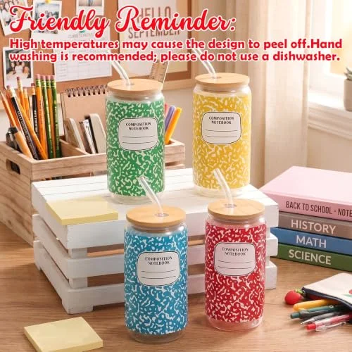 Teacher Glass Tumblers Bulk Back to School Gifts Cups view 2