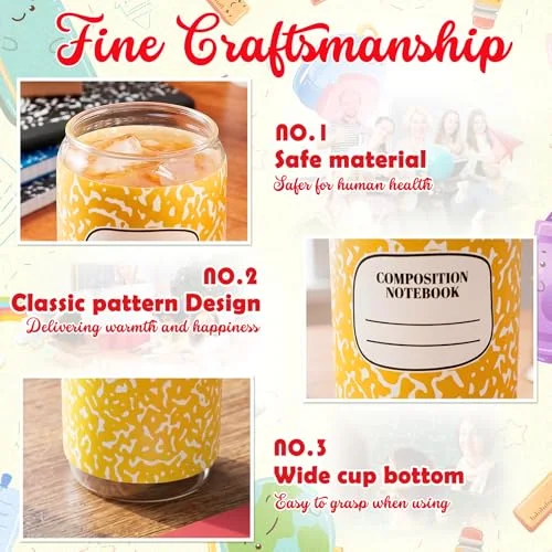 Teacher Glass Tumblers Bulk Back to School Gifts Cups view 4