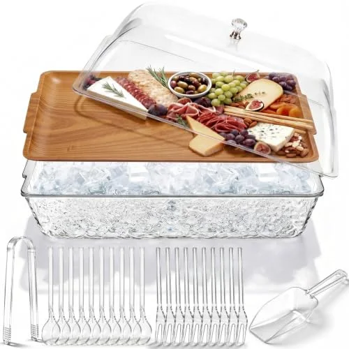 16" x 9" Chilled Serving Tray with lids view 6