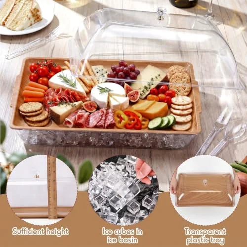 16" x 9" Chilled Serving Tray with lids view 8