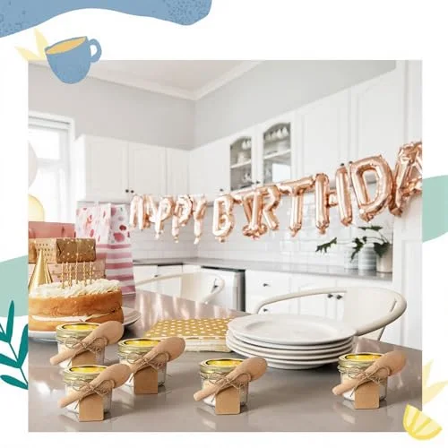 Mini Mason Jars with Wood Spoon Mini Jam Jars with Lids and Labels, Small Glass Canning for Jelly Spice Herbs Honey Storage Bridal Shower Wedding Favors DIY Candles () view 10