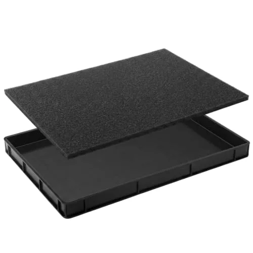 24 x 16.5 Inches Oil Drip Pan with Filter Cotton for Under Car Changing Leak Proof Mini Fridge Drip Tray Plastic Oil Drain Pan for Air Conditioners Machinery Car Maintenance