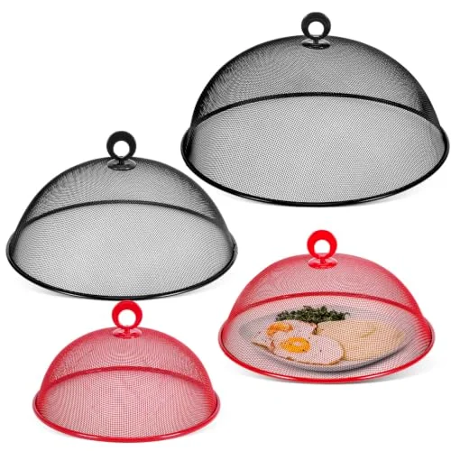 Metal Mesh Food Cover 14'' 12'' 11'' 10'' Outdoor Picnic Food Net Covers for Outside Keep out Flies for Table Picnic Camping(4 Colors) view 6